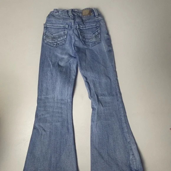 BKE Girls Blue Flare Jeans - Picture 4 of 6